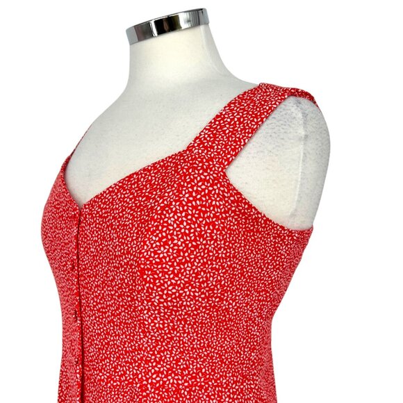 & Other Stories Red Floral Sleeveless Mini Summer Dress Size 10 - Picture 4 of 13